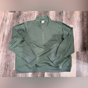 Matilda Jane Good Hart Scottsdale Green Half-Zip Sweatshirt, Women’s Size XXL